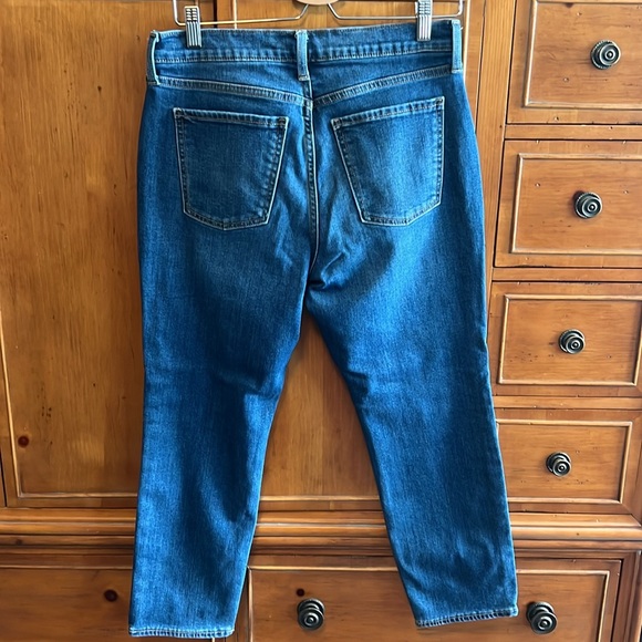 Old Navy boyfriend jeans BUILTIN WARM Sz 6 blue, GUC - Picture 3 of 4